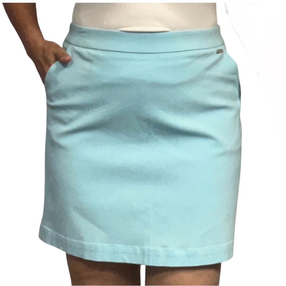 Rafaella Women Light Blue Pull On Stretch Golf Tennis Active Casual SKORT Size L